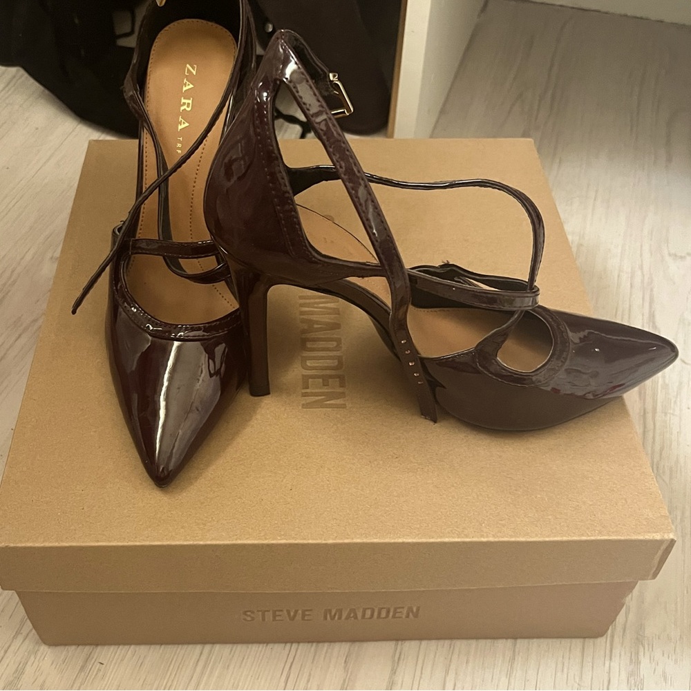 Purple/ brownish Zara high heels.